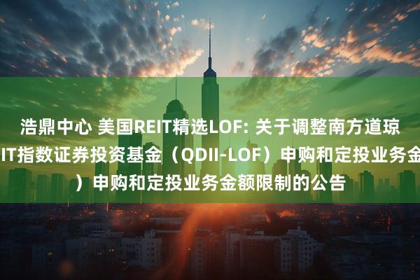 浩鼎中心 美国REIT精选LOF: 关于调整南方道琼斯美国精选REIT指数证券投资基金（QDII-LOF）申购和定投业务金额限制的公告
