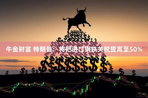 牛金财富 特朗普：将把进口钢铁关税提高至50%
